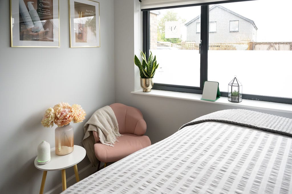 The VF Skincare treatment room